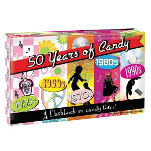 50 Years of Candy Decade Box Gift