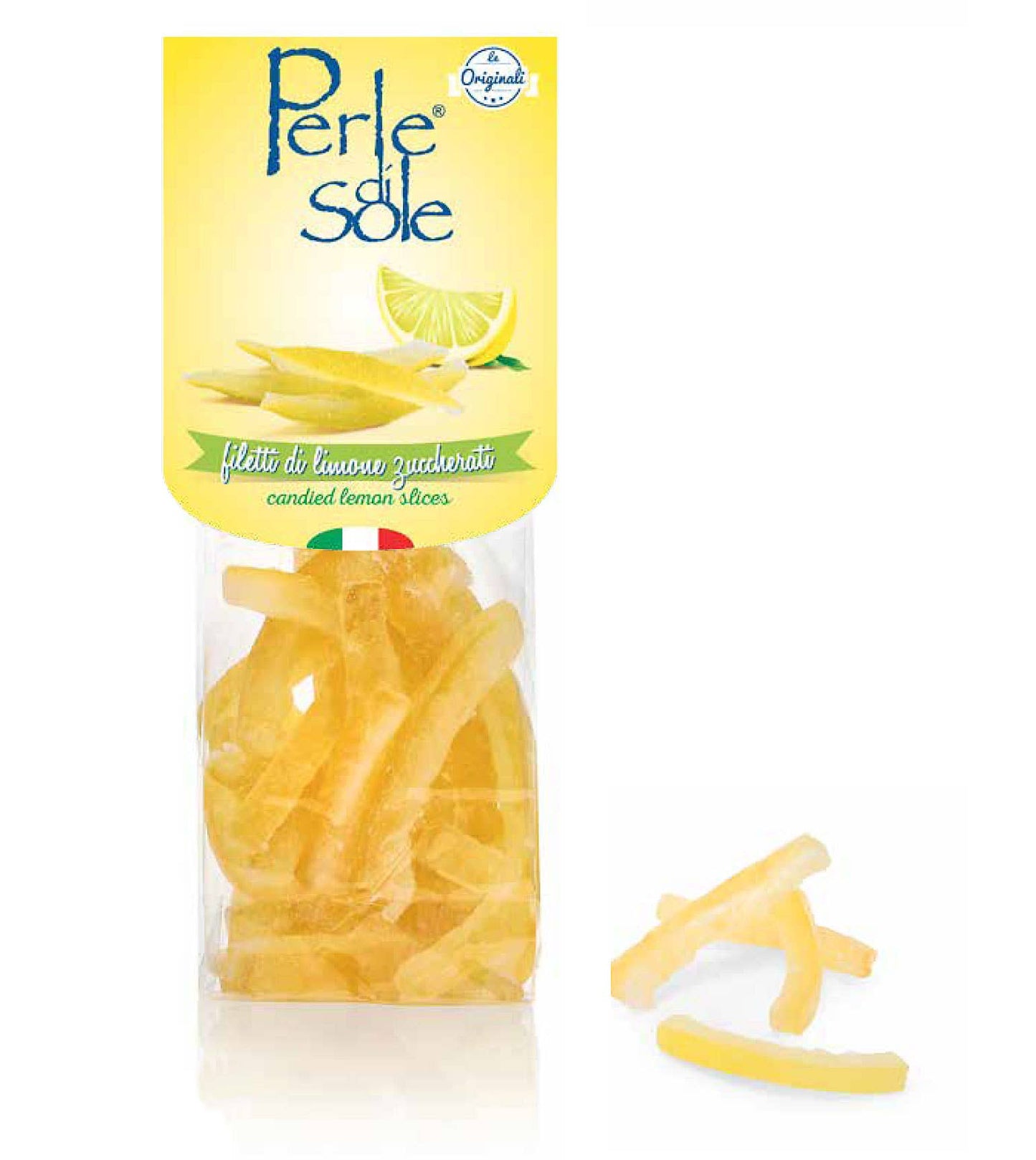 Perle di Sole - Candied Lemon Peels from Amalfi (3.53 oz Bag)