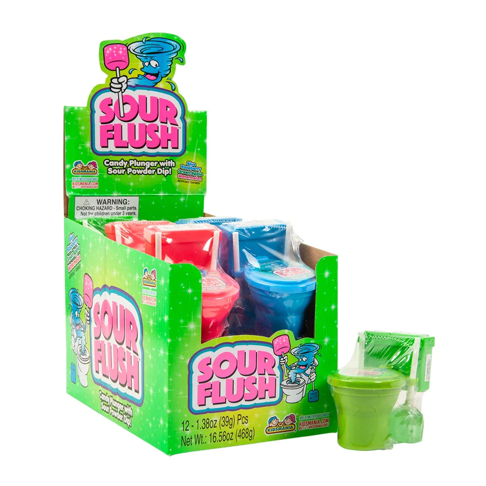 Sour Flush - Candy Plunger w/Sour Powder Dip